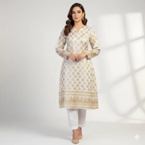 2 Pcs Women's Unstitched Block Printed Suit