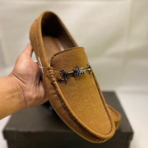 Men's Suede Fancy Loafers/Shoes Mustard