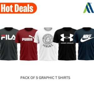 Jersey Graphic T-Shirt - Pack Of 5