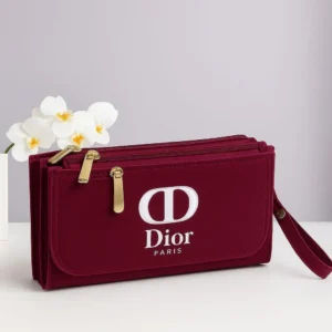 Stylish Women's Rexine Wallet - 1 Pc with Zipper Closure