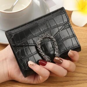 Stylish Women's PU Tri-Fold Wallet - 1 Pc, Pocket Friendly & Textured Design