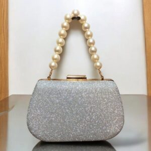 Exquisite Women's Fancy Clutch - 1 Pc in Silver and Golden