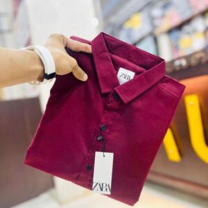 1 Pc Men's Cotton Plain Casual Shirt